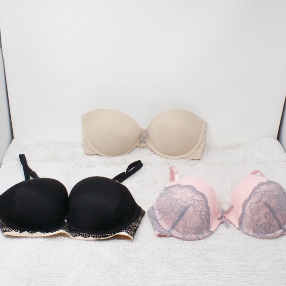 Other - Set of Three Underwire Push Up Bras Size 36C